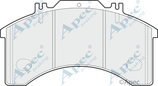 APEC BRAKING Комплект тормозных колодок, дисковый тормоз PAD850